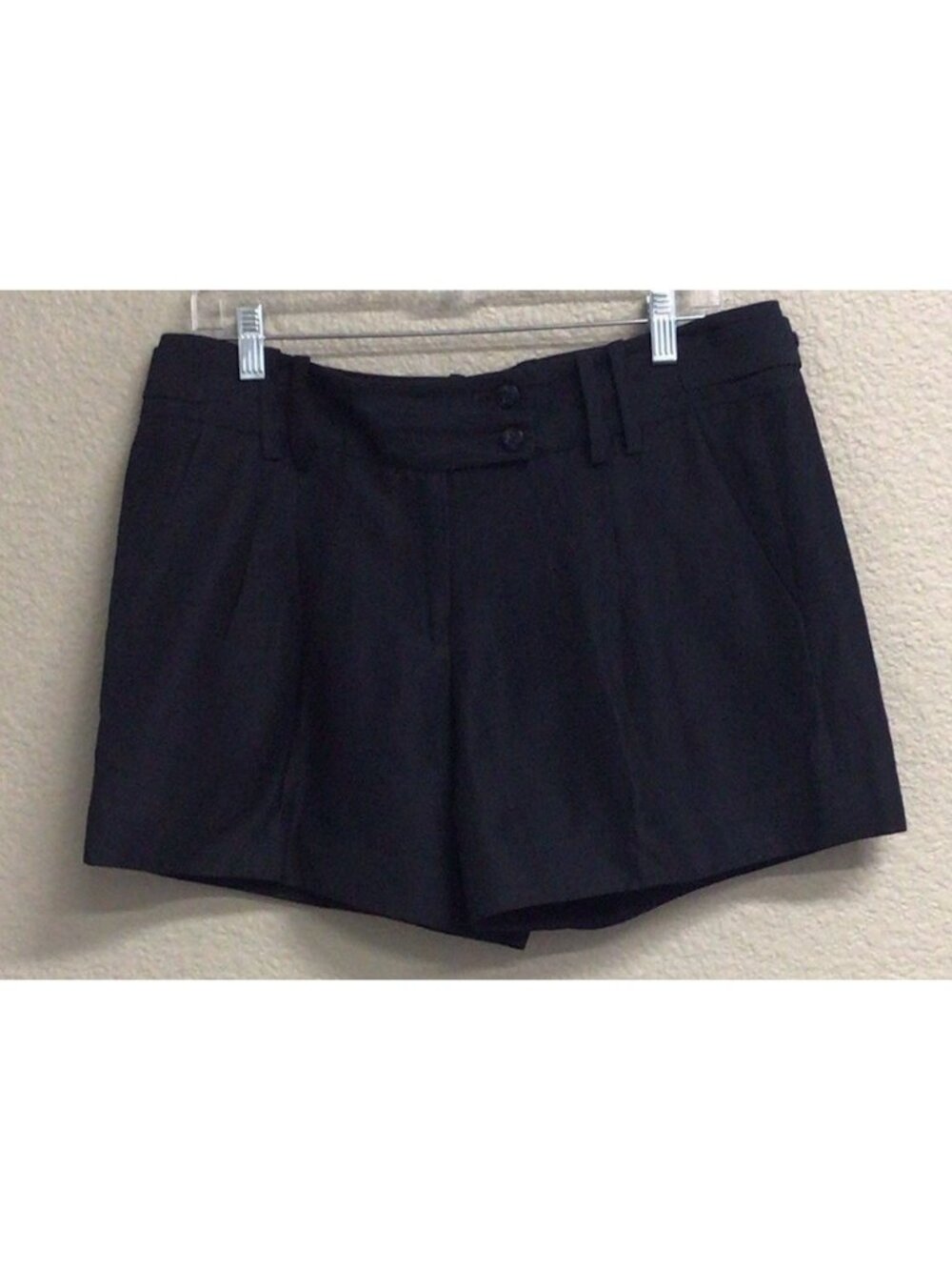 French Connection Women's Shorts With Pockets Wool Blend Size 10 NEW Blue